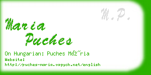 maria puches business card